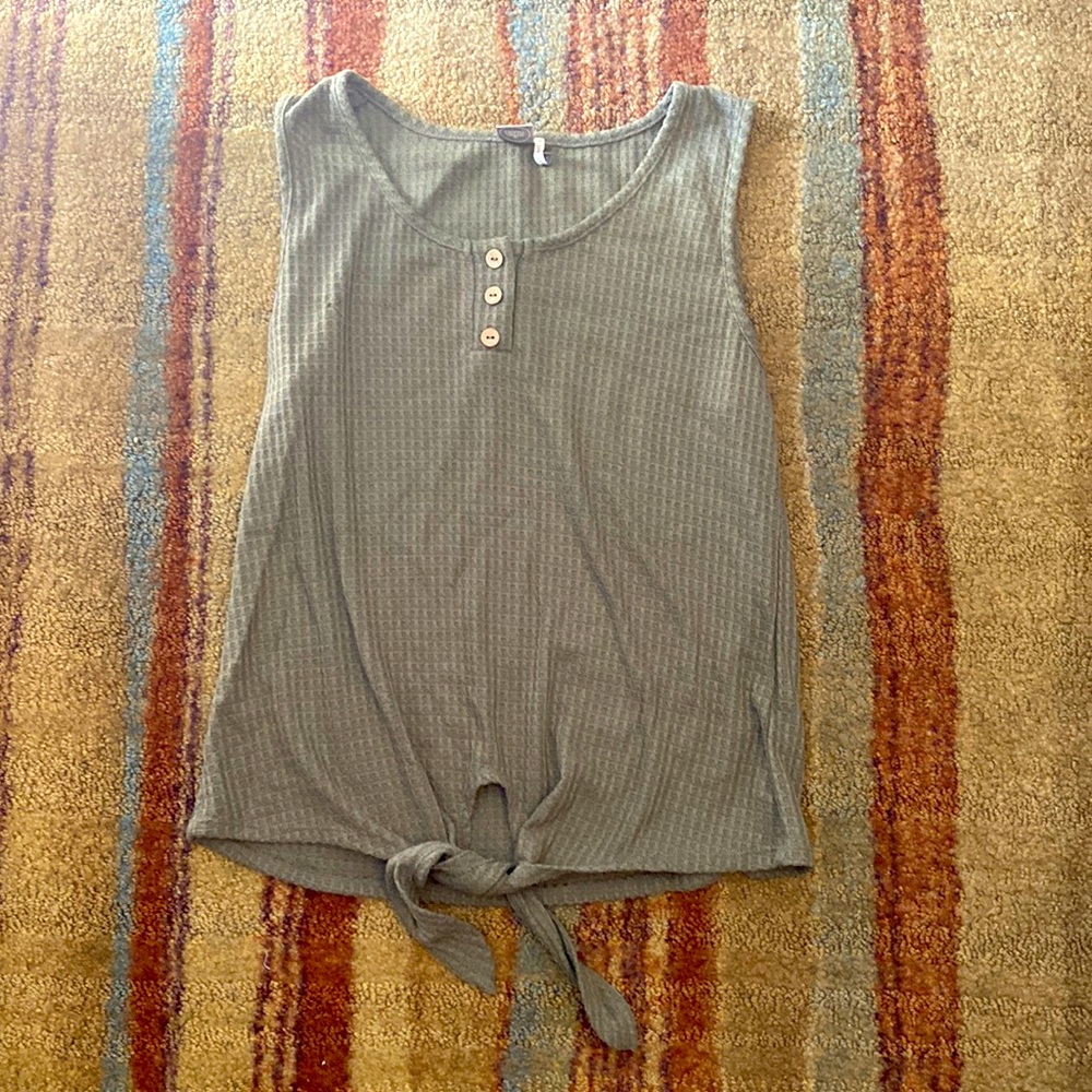 Waffle knit top